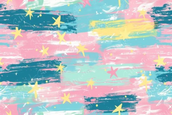 Abstract Pastel Star Pattern: A Versatile Design Asset