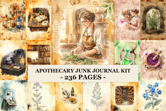 Apothecary Junk Journal Kit: A Vintage Designer's Toolkit