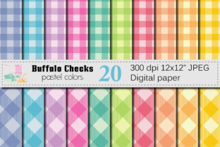 Buffalo Plaid Pastel Digital Paper: A Modern Twist on a Classic Pattern