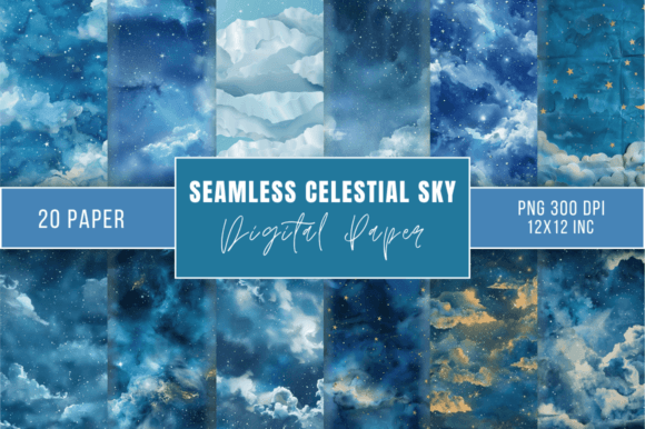 Designing with the Cosmos: The Celestial Sky Digital Paper Bundle