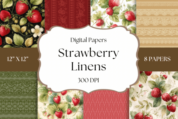 Embrace Country Charm with Strawberry Linens Digital Papers