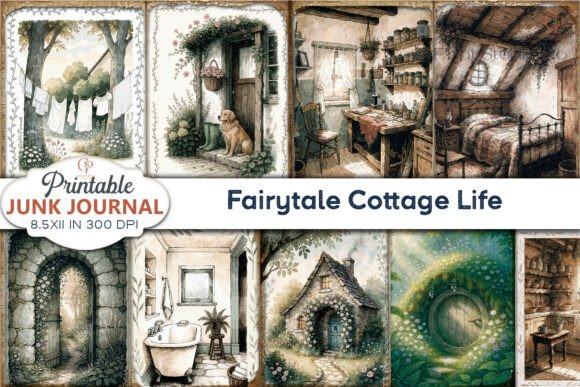 Enchant Your Projects with Fairytale Cottage Life Junk Journal Page