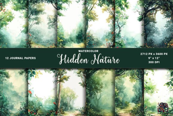 Hidden Nature Woods Junk Journal Pages: A Designer's Raw Material