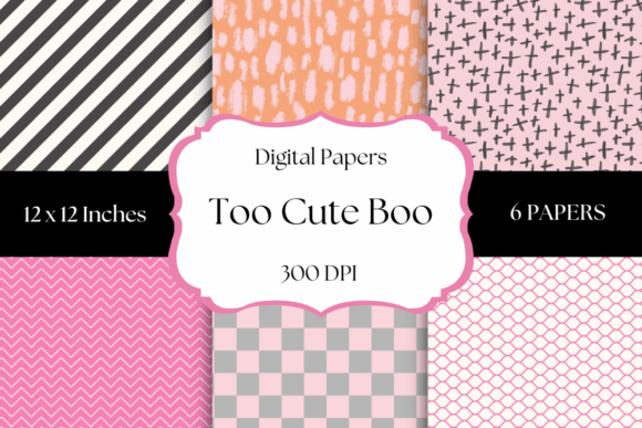 Too Cute Boo - Digital Paper Pack: Spooky-Cute Design