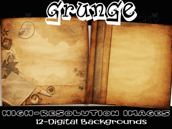 Unlock Creative Depth with 12 Vintage Grunge Prints